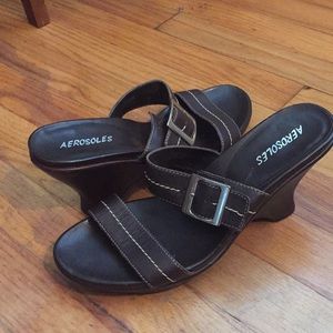 Brown Aerosoles Sandal Wedge